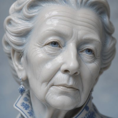 close-up portrait of an elderly person with expressive weathered features