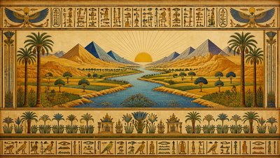 a vast valley with a river winding toward distant mountains at sunrise, no people, no text