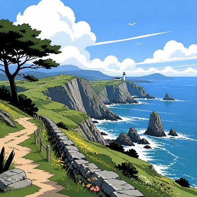 wide landscape with natural scenery