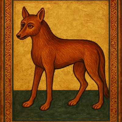 animal standing in natural pose