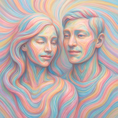 portrait of two people together