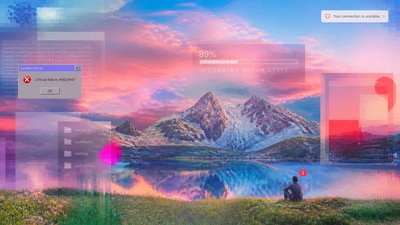 sweeping panoramic landscape with a dramatic sky
