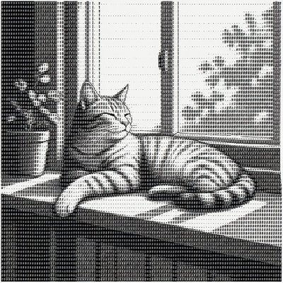 a cat lounging in a sunlit window