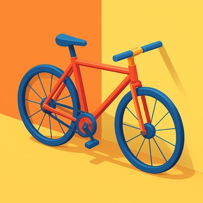 bicyle resting against a wall