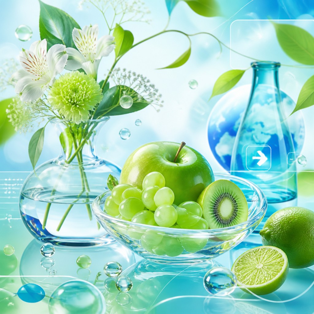 still life arrangement of fruits and flowers