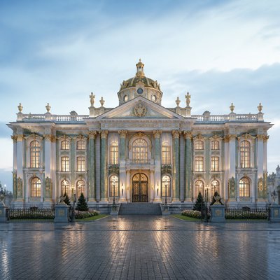 house with front view — St. Petersburg Imperial Art Style