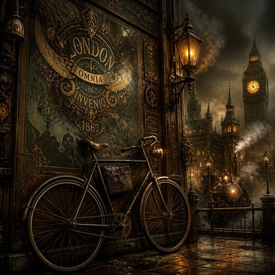 bicyle resting against a wall