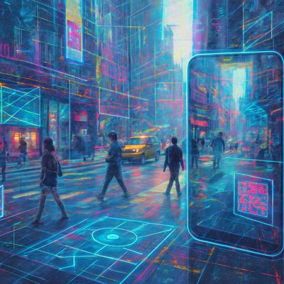 urban street with city activity