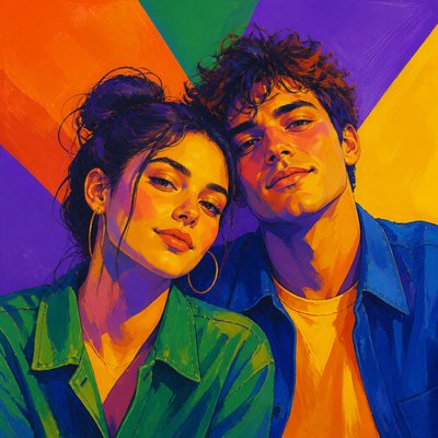portrait of two people together