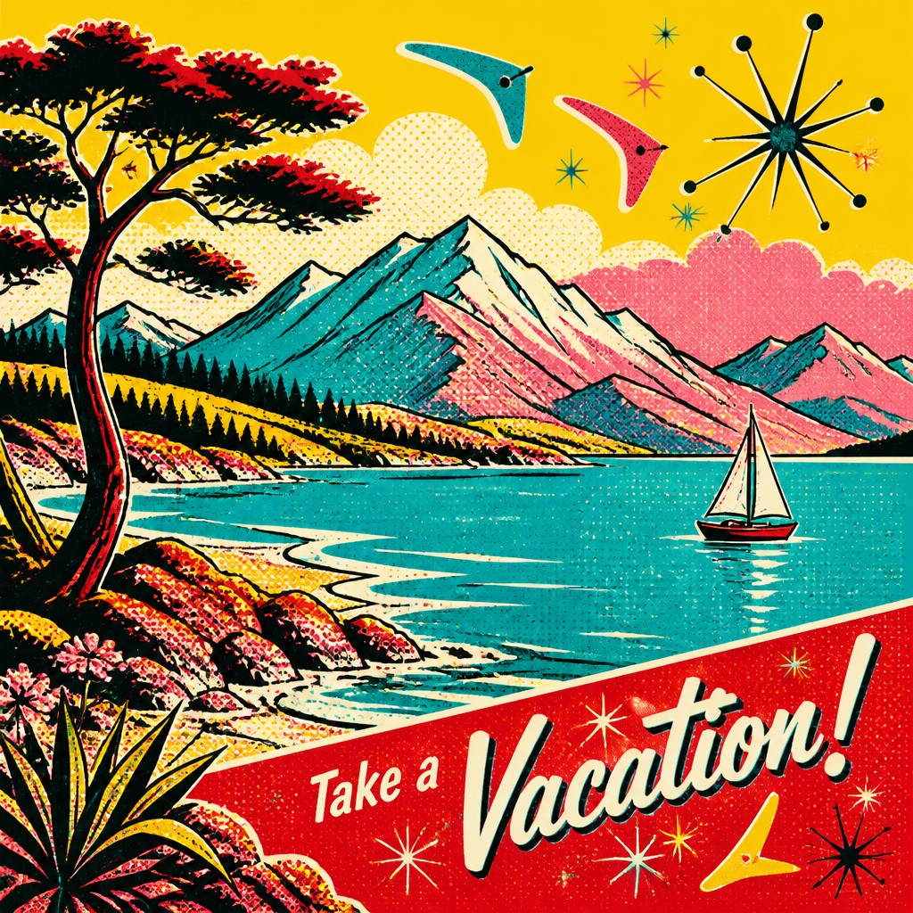serene landscape with mountains and water