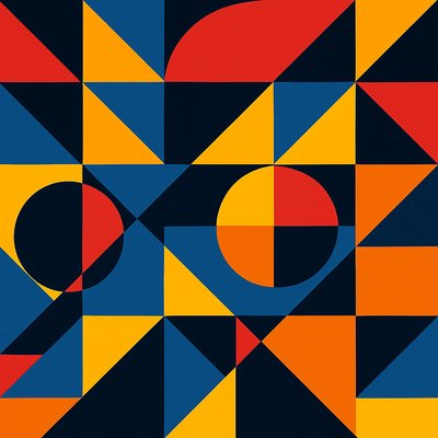 Abstract Geometric Art Style Transfer Example