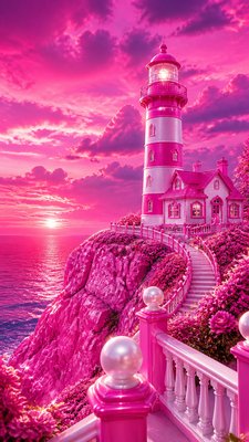a lone lighthouse on a cliff at dusk under a dramatic sky, no text or lettering
