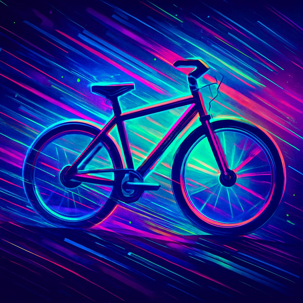 bicyle resting against a wall
