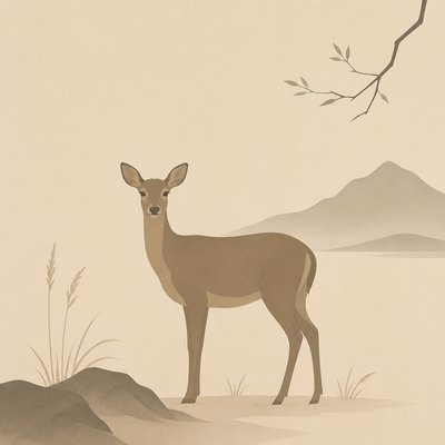 animal standing in natural pose