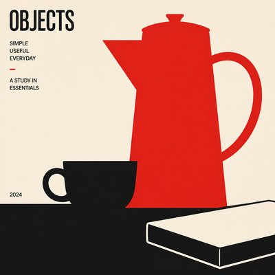 still life with everyday objects — Minimalist Poster Design