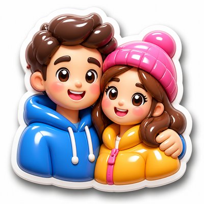 portrait of two people together