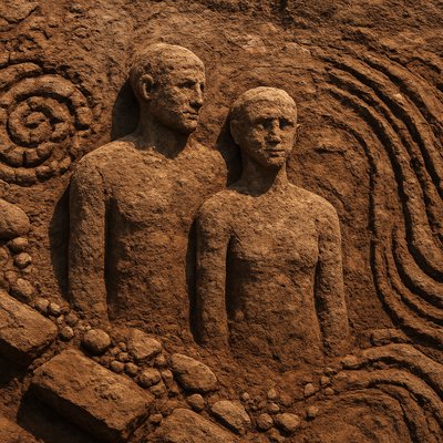 portrait of two people together