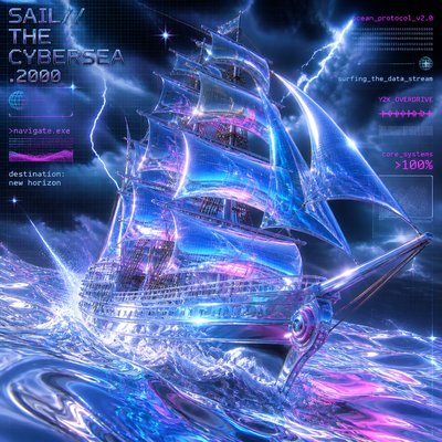 sailing ship on a stormy sea