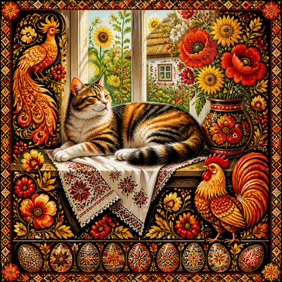 a cat lounging in a sunlit window