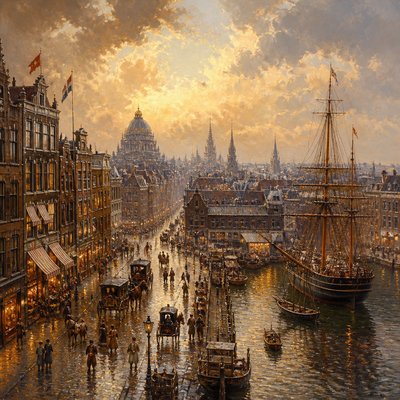 sailing ship on a stormy sea