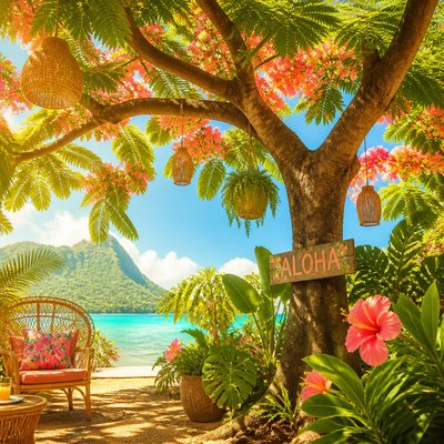 a tree in nature — Tropicalcore Aesthetic