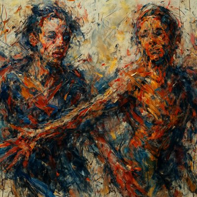 portrait of two people together