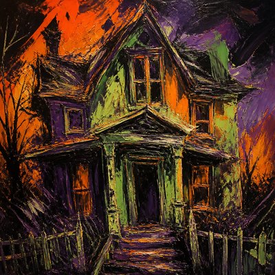 house with front view — Expressionism Art Style