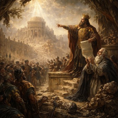 “And the God that hath caused his name to dwell there destroy all kings and people, that shall put to their hand to alter and to destroy this house of God which is at Jerusalem. I Darius have made a decree; let it be done with speed.” (Ezra 6:12, KJV)
