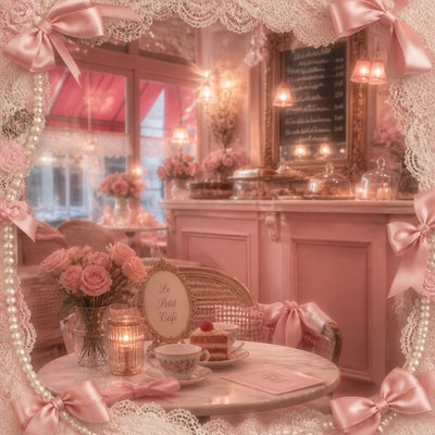 cozy cafe interior with warm lighting