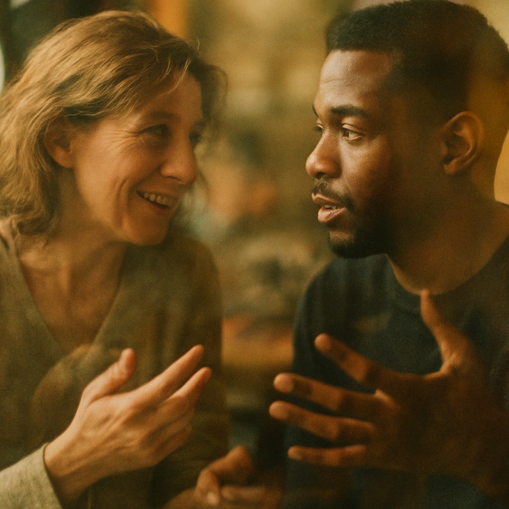 portrait of two people together