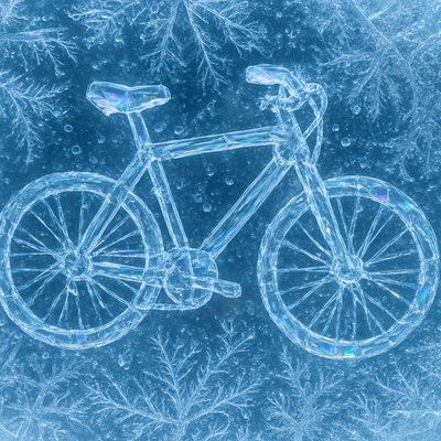 bicyle resting against a wall