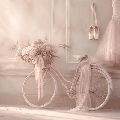 bicyle resting against a wall