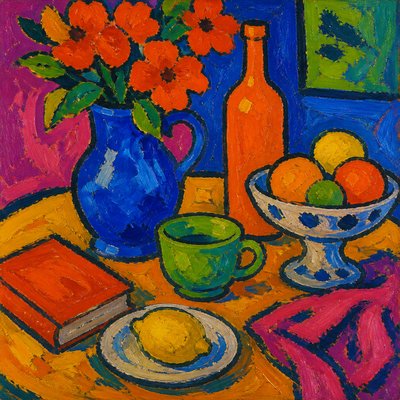 still life with everyday objects
