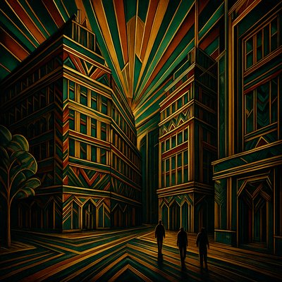 Art Deco Architecture Art Style Transfer Example
