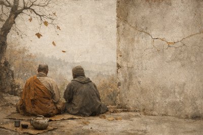 I sat, long ago, on an Asian hill with a Shakya Mundi friend, and watched the autumn leaves fall down from high above, giants in the forest casting off their wakefulness, falling progressively into winter’s long, white sleep. 

“The important thing to know about trees” he said, “is that they are most beautiful in autumn; just before the winter snow.  They live and grow through the entire year just for these brief moments of stunning beauty.  We are like that.” He said, “but we have only one autumn, and a very long winter.”  