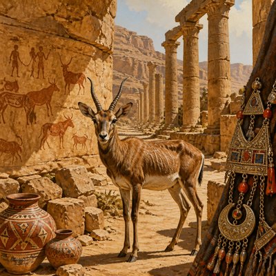 animal standing in natural pose — Algerian Art Style