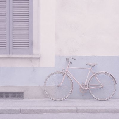 bicyle resting against a wall — Palewave Aesthetic