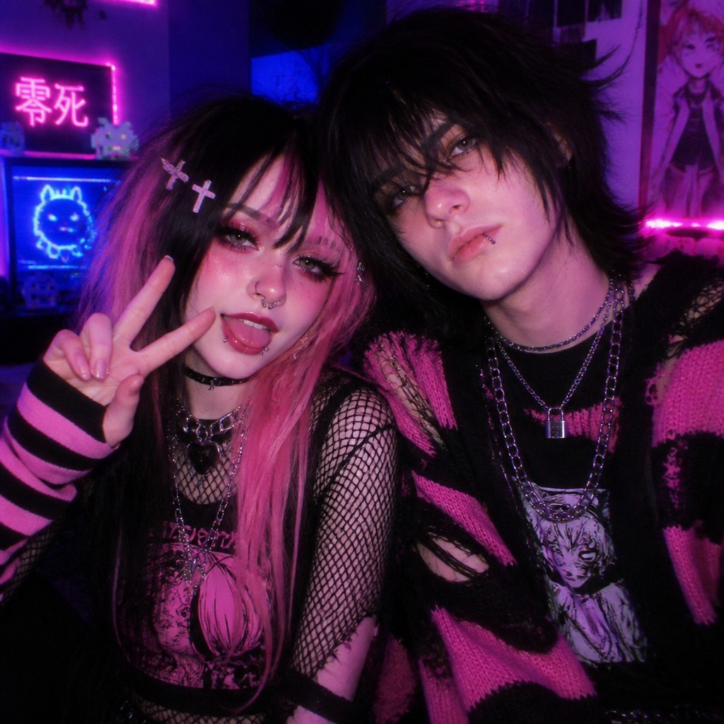 portrait of two people together — E-Girl Aesthetic