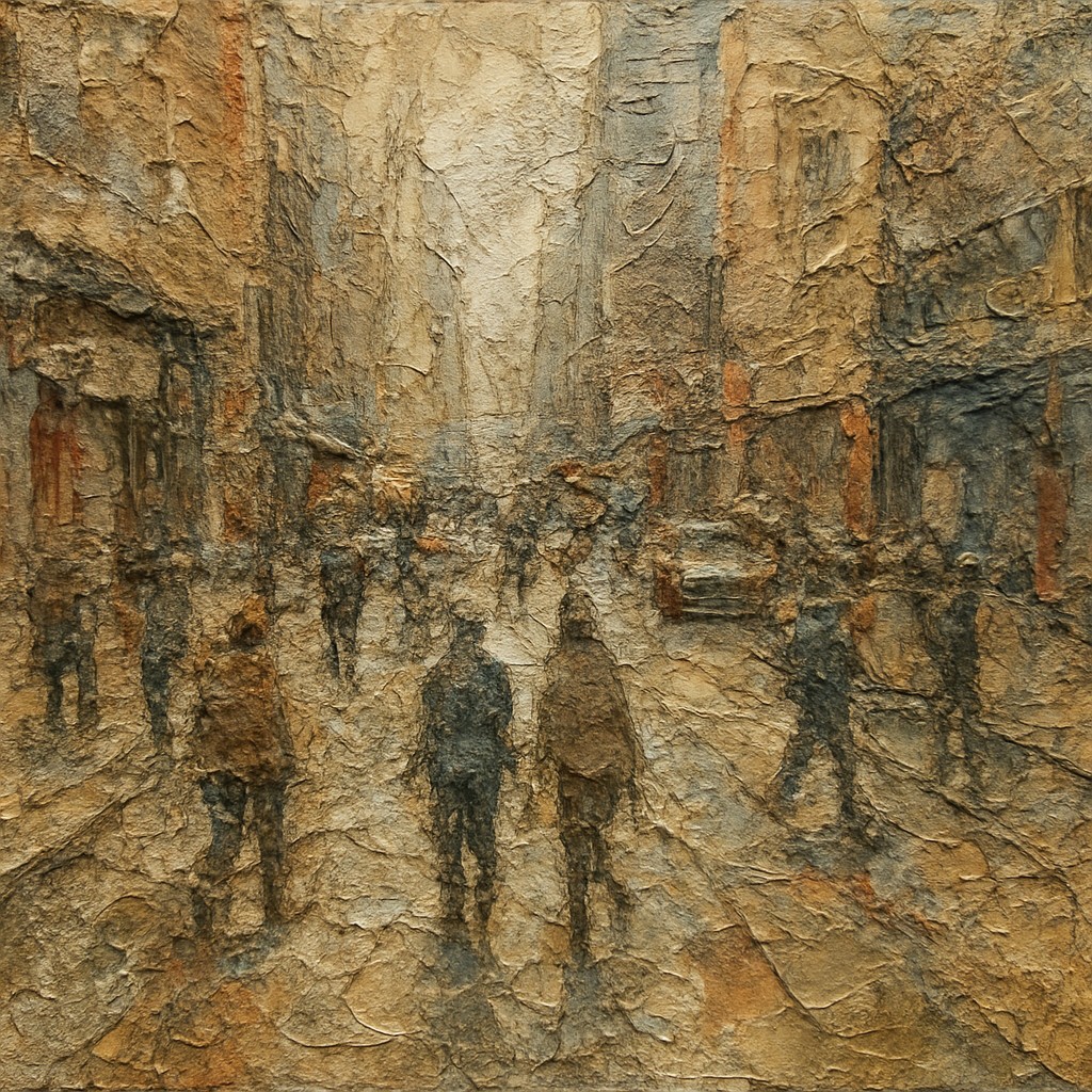 urban street with city activity