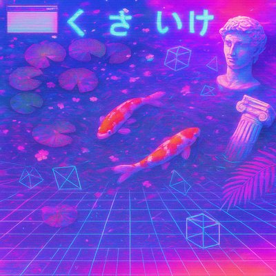 A koi pond seen from above, orange and white koi fish swimming among lily pads, clear water with subtle ripples, fallen cherry blossom petals floating on the surface, dappled sunlight