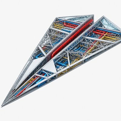 a paper plane, clean minimal composition on a plain background, no text