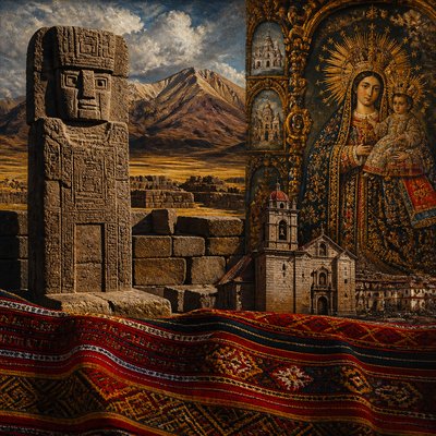 wide landscape with natural scenery — Bolivian Art Style