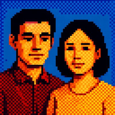 portrait of two people together