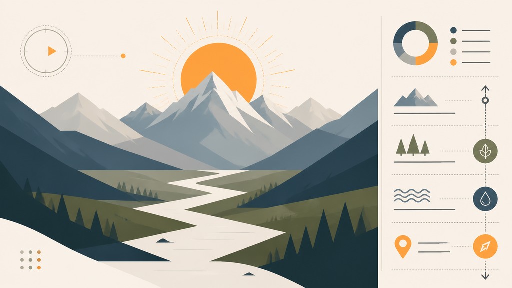a vast valley with a river winding toward distant mountains at sunrise, no people, no text