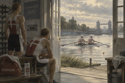 rowing athletes from Denmark compete in the London 2012 Olympics