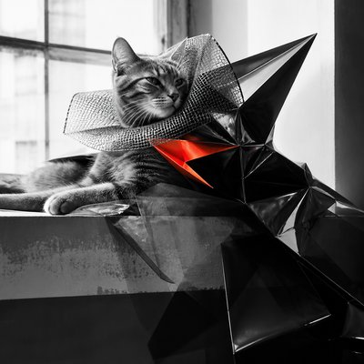 a cat lounging in a sunlit window
