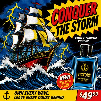 sailing ship on a stormy sea