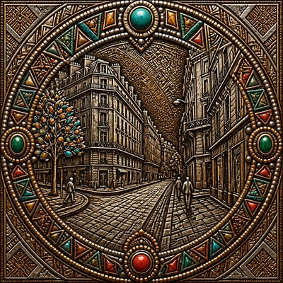 Ethnic Tribal Jewelry Design Style Transfer Example