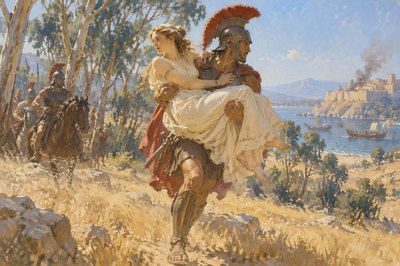 Helen of Troy being carried away
