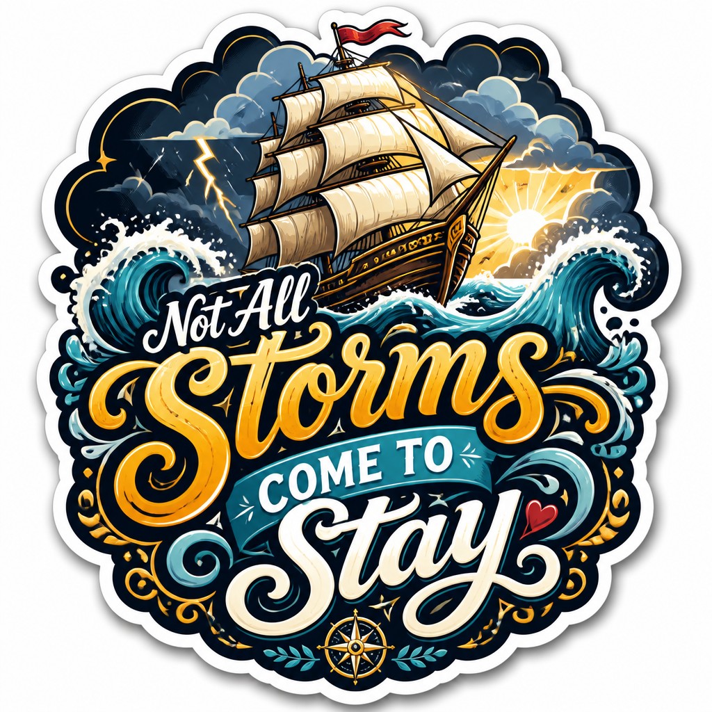 sailing ship on a stormy sea